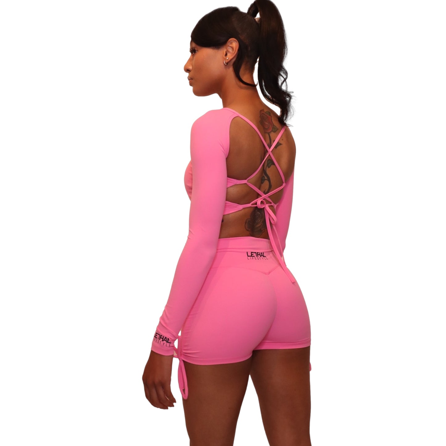 Long Sleeve Backless Crop
